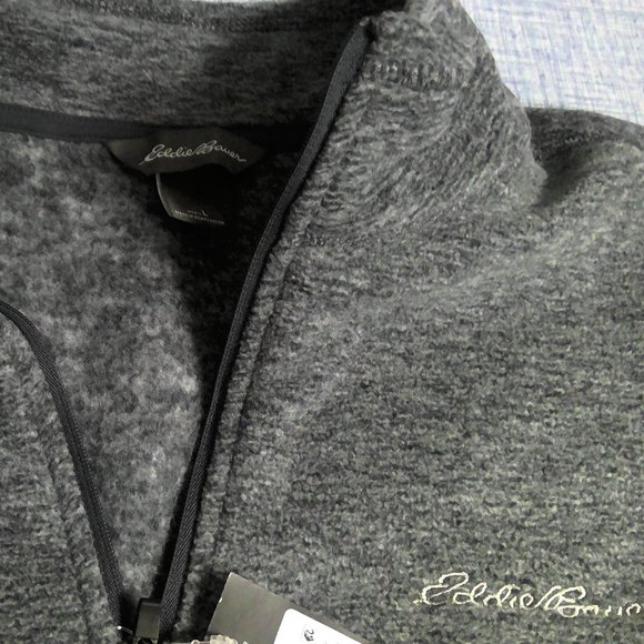 NEW Eddie Bauer Mr. LS Fast Fleece 1/4 Zip Hoodie Gray Men's Large NWT - Picture 6 of 8